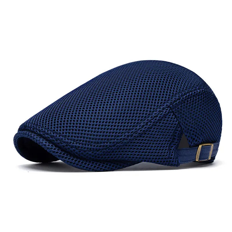 Men's Breathable Mesh Flat Cap โ Adjustable Newsboy Ivy Beret Summer Hat