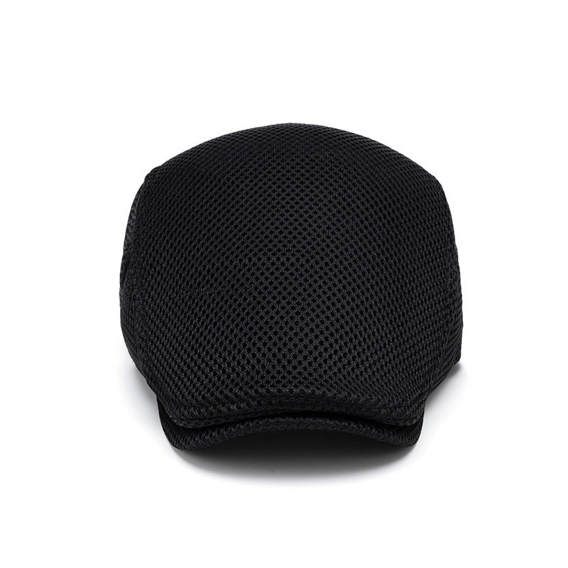 Men's Breathable Mesh Flat Cap โ Adjustable Newsboy Ivy Beret Summer Hat