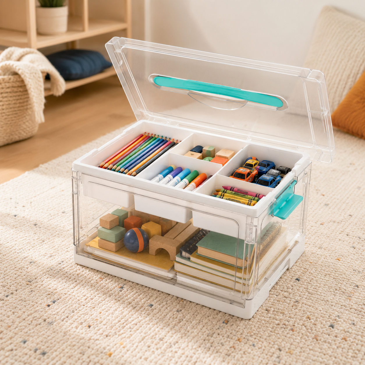 The Clutter-Free Kit — Clear Storage Organizer Bin